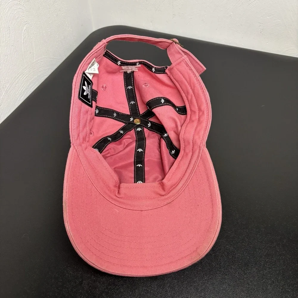 Adidas Pink Hat Embroidered Logo Women's Athletic Cap Adjustable Strap‎ Back